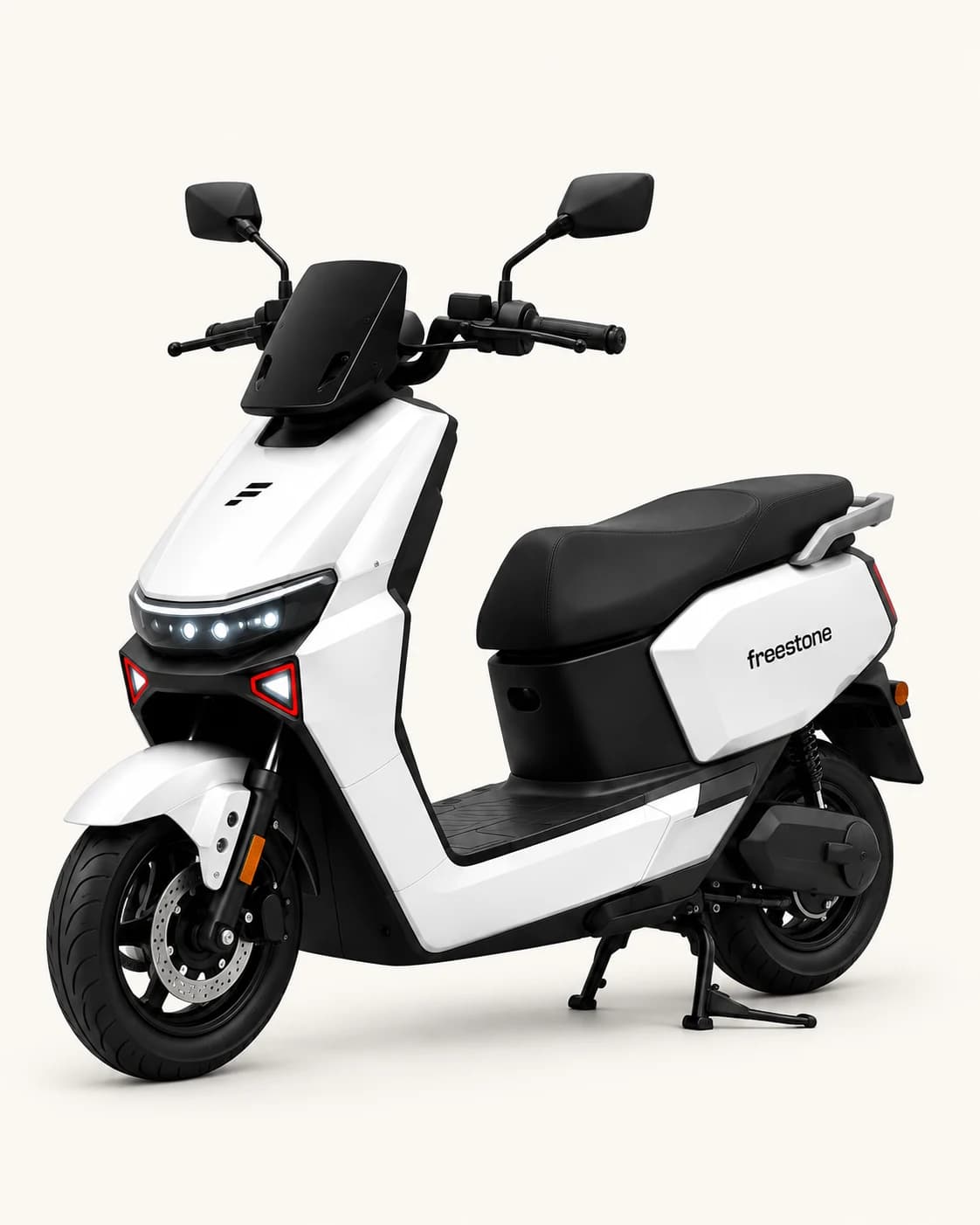Freestone 02 in Pearl White, front three-quarter view